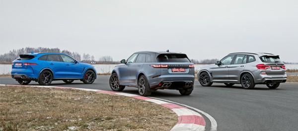 Разгоняем BMW X3 M, Jaguar F-Pace SVR и Range Rover Velar с V8 Разгоняем BMW X3 M, Jaguar F-Pace SVR и Range Rover Velar с V8
