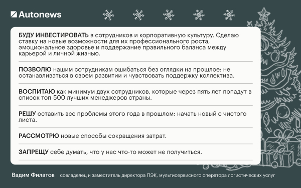 Инвестирую в жену и откажусь от «китайцев»: планы героев Autonews на 2026
Инвестирую в жену и откажусь от «китайцев»: планы героев Autonews на 2026